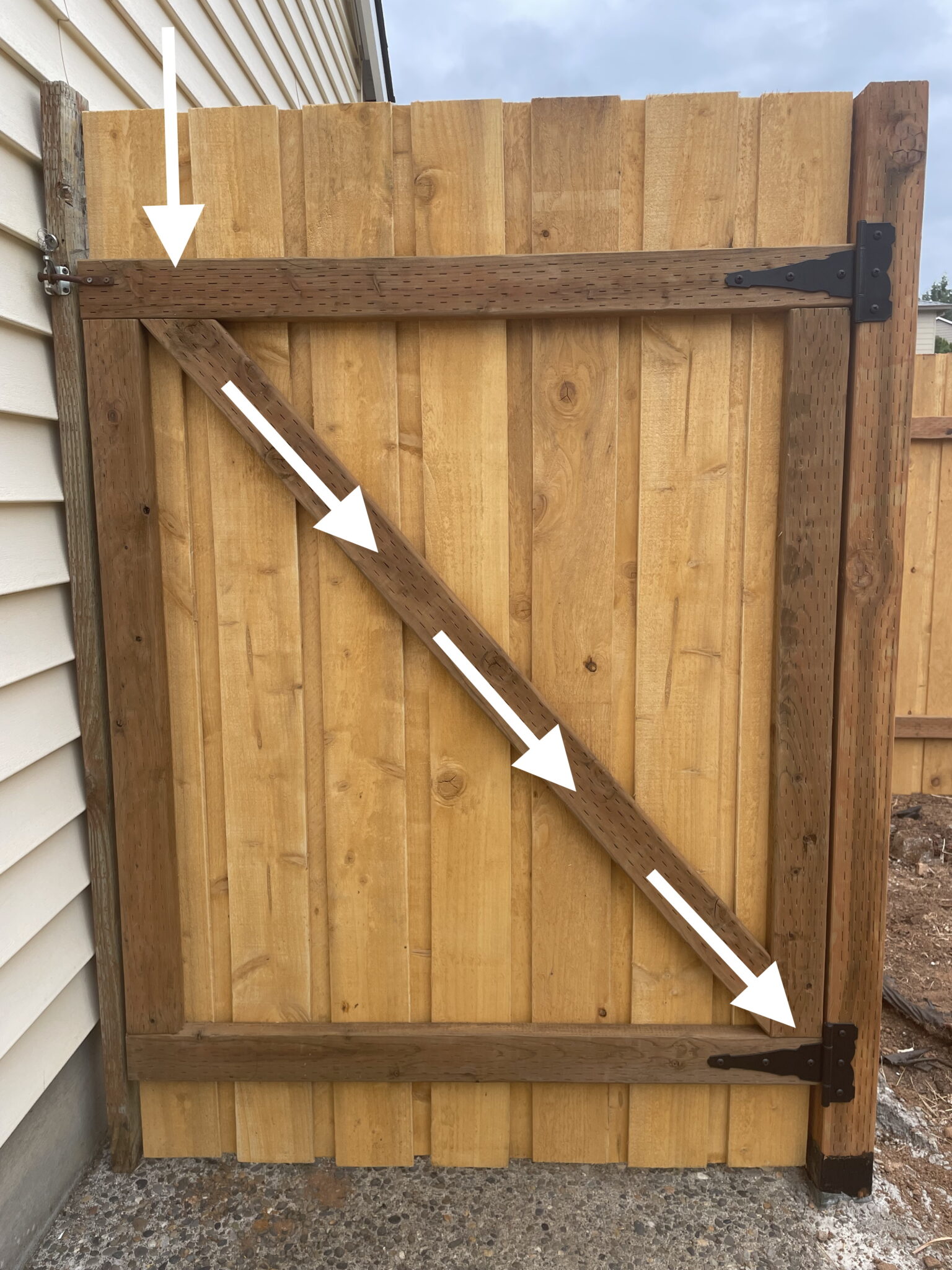 How To Properly Position A Fence Gate Brace Prevent Gate Sagging 